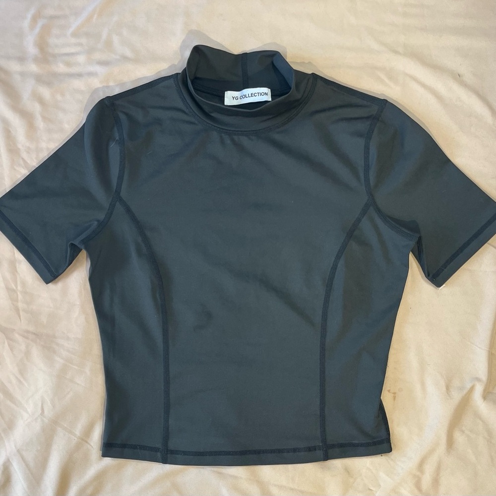 YG Collection Women's Black Compression Tee